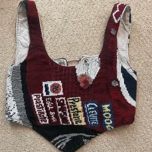 Multicolor Knit Corset Top